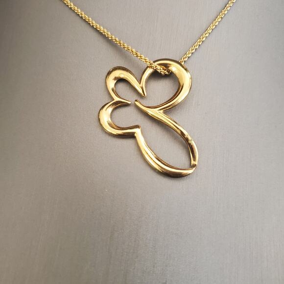 Napier‎ Gold Tone Necklace Abstract Flower - Picture 5 of 7